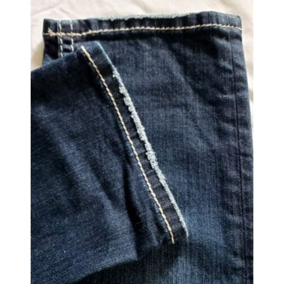 Silver Aiko Baby Boot Jeans Size 25X33 Heavy Stitch Destroyed Ripped Stretch - Picture 5 of 7